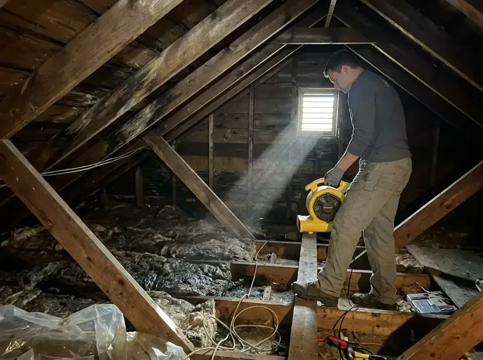 attic-water-damage-drying-proc-007 — frequently asked questions, Emergency Water Extraction & 24/7 Flood Response in Whitevi…